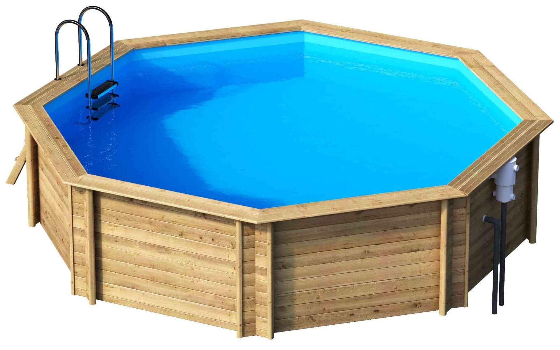27122210 Weva 530 wooden pool, pine, DB, Ht:133 Бассейн плавательный с деревянной отделкой бортов