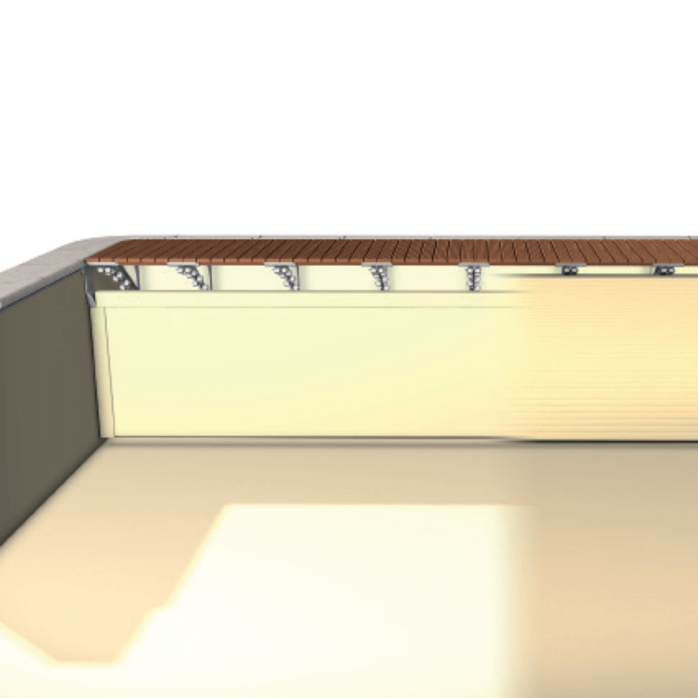 Перегородка для бассейна Stardeck с наклонным или плоским дном, глубиной до 1.30 м, ширина менее 5.10 м
